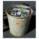 Bucket of nails and Kwikset door knob