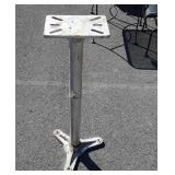 Metal table base 33 inches tall
