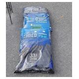 Two bags of black triple shred mulch