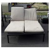 Large metal patio lounge with cushions 88 inches