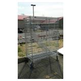 Irsg wire rack on wheels 50 wide 64 tall 25 in