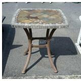 Tile top patio table 26 inch Square top 30 in