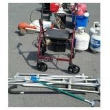 Group light with Walker, two pairs of crutches,
