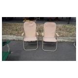 Two Folding lawn chairs