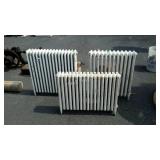Three home heating radators
