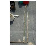 1 1/2 inch 13 by 36 threaded Rod,  portion of a
