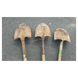 3 dirt shovels