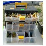 Tackle box filled with miscellaneous lures