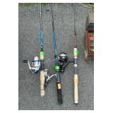 3 fishing poles