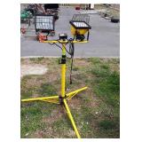 Shop lights on adjustable stand, no bulbs