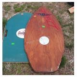 Skim board and boogie board