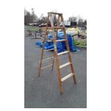 Five foot wooden step ladder, seller code D1
