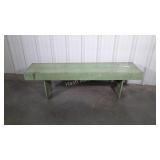 Bench Seat, nice wide green painted Gardening