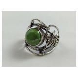 Size 7.5, Mohave green turquoise 95 Sterling