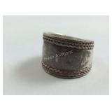 Size 6, Sterling silver band ring 5.85 grams