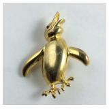 Red rhinestone eye penguin pendant