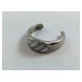 Sterling silver mother of pearl toe ring