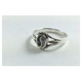 Size 6, Sterling silver Yin and Yang ring