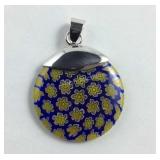 Sterling silver Murano glass pendant
