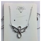 Sterling silver angle necklace on adjustable