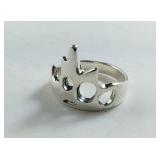 Size 7, Sterling silver abstract ring