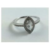 Size 8, Sterling silver CZ ring