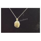 Sterling silver locket necklace