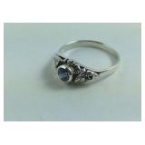 Size 7, Sterling silver abalone ring