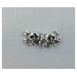 Sterling silver skull stud earrings