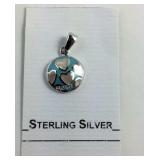 Sterling silver heart pendant