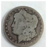 1891 O Morgan Dollar