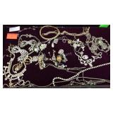 Display with jewelry