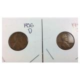 1940 S Wheat Penny and 1956 D Wheat Penny