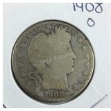 1908 O Barber Half Dollar