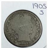 1905 S Barber Half Dollar