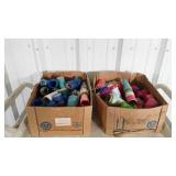 Thread, 2 boxes of thread cones several colors