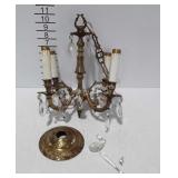 Four light gold tone ceiling light fixture with