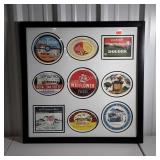 Decor European travel labels print, double matted