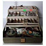 Fishing tackle box - Plano with lures, hooks, line