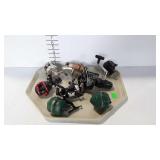 8 Fishing reels- Daiwa B-130, Shakespeare, 2 Zebco
