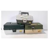 3 Plano fishing tackle boxes - empty