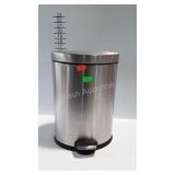 Stainless step-on waste can with removable insert