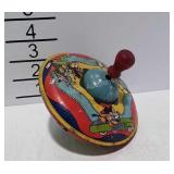 Toy tin top by J Chein with Disney scenes