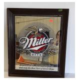 Advertising, Miller Beer framed mirror, note has