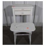 Two pc Furniture Lot, wall stand with 2 drawers