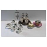 Painted china - Wedgwood demitasse cups with