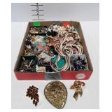 Costume jewelry - brooches, rings, earrings, etc