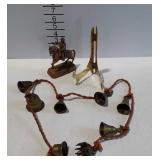 Metal - brass bells, plate stand, and Napoleon