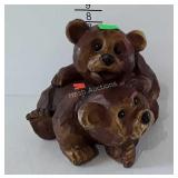 Cute bear statue, poly