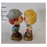Pair of ceramic Kissing Dolls